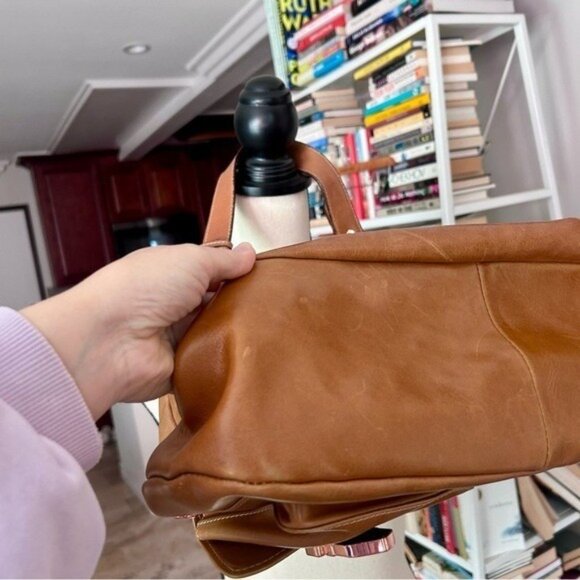 Mulberry Tillie Leather Tote Bag Oak Rose Gold Hardware Roomy Classic - Picture 14 of 17